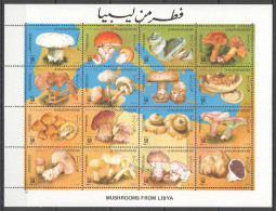 Ft223 1985 Libya Mushrooms From Libya Nature #1554-69 1Sh Mnh - Champignons