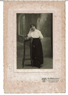 PAU  ( 64 ) - PHOTOGRAPHIE C D V  De  P. VIEBAHN à Pau - Portrait Jeune Femme Fin 19ème Début 20ème -  VOIR SCANS - Alte (vor 1900)