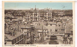 34  MONTPELLIER PANORAMA VERS LA CATHEDRALE  1937 - Montpellier