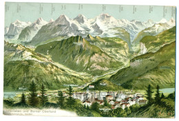 VERY RARE OLD LITHO, Interlaken Und Berner Oberland, Switzerland - Interlaken