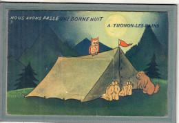 CPA (74) THONON - Carte à Système Avec Fenêtre Et Dépliant Accordéon Complet Des 10 Images De 1950 - Thonon-les-Bains