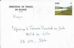 Sur Lettre Ambassade De France En Irlande - Cartas & Documentos