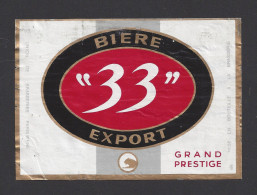 Etiquette De Bière Export  -  33  -   Union Des Brasserie De Paris (75) - Cerveza