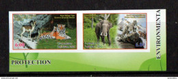 Tajikistan - 2021 - Environmental Protection   - Tiger, Elepant, Snow Leopard And Argali   - Set - MNH ( OL 24/06/2022) - Tagikistan