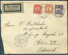 1932 Sweden Stockholm - Wien Via Prague Praha Airmail Luftpost Cover - Storia Postale