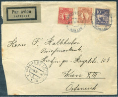 1932 Sweden Stockholm - Wien Via Prague Praha Airmail Luftpost Cover - Covers & Documents