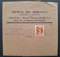 Typo 291A (BRUXELLES 1935 BRUSSEL) - Wikkel - Journal Des Tribunaux - Sobreimpresos 1932-36 (Ceres Y Mercurio)