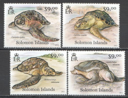 Wb364 2012 Solomon Islands Turtles Reptiles Fauna Marine Life #1476-79 Set Mnh - Sonstige & Ohne Zuordnung