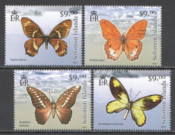 Wb365 2012 Solomon Islands Butterflies Fauna #1451-54 Set Mnh - Farfalle