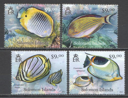 Wb361 2012 Solomon Islands Reef Fishes Marine Life #1461-64 Set Mnh - Maritiem Leven