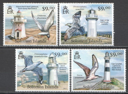 Wb370 2012 Solomon Islands Birds Lighthouses Fauna #1481-84 Set Mnh - Marine Life