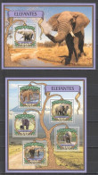 St815 2013 Guinea-Bissau Fauna Wild Animals Elephants Kb+Bl Mnh Stamps - Autres & Non Classés