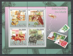O0248 2008 Sao Tome & Principe Animals Banknotes Owls Birds Snakes Fauna Kb Mnh - Andere & Zonder Classificatie