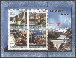 O0251 2008 Sao Tome & Principe Dams & Animals Wild Cats Bats Pandas Kb Mnh - Autres & Non Classés