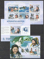 O0240 2009 S. Tome & Principe Space Astronauts Asian 1Kb+2Bl Mnh - Autres & Non Classés