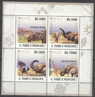 O0229 2008 Sao Tome & Principe Elephants Fauna Wild Animals Kb Mnh - Altri & Non Classificati