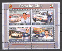 O0231 2007 Sao Tome & Principe Porsche Club Billy Karam Transport Cars 1Kb Mnh - Cars