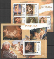 O0219 2009 Sao Tome & Principe Erotic Art Paintings Boucher 1Bl+1Kb Mnh - Andere & Zonder Classificatie