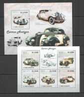 O0218 2009 S. Tome & Principe Antique Cars Historical Mercedes Kb+Bl Mnh - Voitures