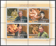 O0211 2009 Sao Tome & Principe Erotic Art Nude Paintings Lucian Freud 1Kb Mnh - Andere & Zonder Classificatie