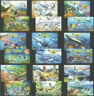 O0191 2015 Maldives Fauna Marine Life Birds Fishes 9Bl+9Kb Mnh - Other & Unclassified