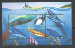O0153 Nevis Fauna Fish & Marine Life Whales 1Kb Mnh - Vie Marine