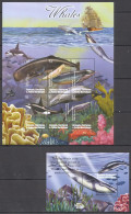 Ft224 2002 Grenada Carriacou Whales Marine Life Fauna #3814-19+Bl557 Mnh - Mundo Aquatico