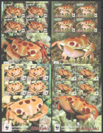 Ft215 2014 Aitutaki Wwf Spotted Reef Crabs #923-62 Michel 44 Euro 4Kb(4Set) Mnh - Meereswelt