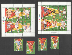 O0152 Guyana Maradona Football World Cup Usa 1994 Stars !!! 2Kb+1Set Mnh - Sonstige & Ohne Zuordnung