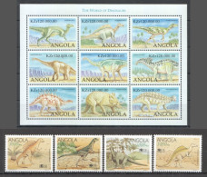 Ft229,Nw620 1994 Angola The World Of Dinosaurs Prehistoric Fauna 1Kb+1Set Mnh - Prehistorisch