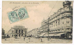 34  MONTPELLIER  PLACE DE LA COMEDIE  1905 - Montpellier