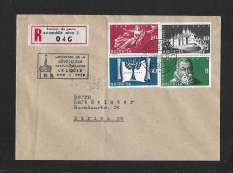 1948 RÉVOLUTION NEUCHATELOISE ► Chargé Satz-Brief  Mit Dazu Passender Entwertung - Covers & Documents