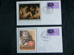 1977 1838 FDC Zijde/ Soie/silk ( Liege & Brussel) :  "Internationaal Rubensjaar- Année Intern.Rubens" - 1971-1980