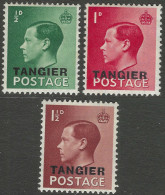 Morocco Agencies (Tangier). 1936-37 KEVII, ½d, 1d, 1½d MH SG 241, 242, 243. M5088 - Morocco Agencies / Tangier (...-1958)