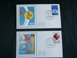 1977 1840 & 1841 FDC Zijde/soie ( Ethe ) : "Croix-Rouge De Belgique- Belgische Rode Kruis" - 1971-1980