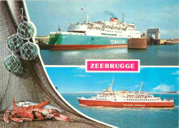 Bateaux - Paquebots - Zeebrugge - Towsend Thoresen - Multivues - CPM - Carte Neuve - Voir Scans Recto-Verso - Paquebots