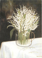 Fleurs - Art Peinture - Heide Dahl - Maiglockchen - Lily Of The Valley - Carte Gauffrée - CPM - Voir Scans Recto-Verso - Bloemen