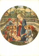 Art - Peinture Religieuse - Raffaello Di Francesco Botticini - L'adoration - CPM - Voir Scans Recto-Verso - Tableaux, Vitraux Et Statues