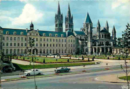 Automobiles - Caen - Le Jardin - L'Hotel De Ville - L'Abbaye Aux Hommes - Eglise Saint Etienne - Carte Neuve - CPM - Voi - Toerisme