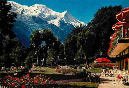 74 - Chamonix - Mont-Blanc - Aiguille Du Gouter - Mont-Blanc - Vue Prise Depuis Le Parc De L'hotel Mont-Blanc - Flamme P - Chamonix-Mont-Blanc