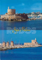 Grèce - Ile De Rhodes - Rodos - Rhodes - Ayioss Nikolaois Fortress - Multivues - Carte Neuve - CPM - Voir Scans Recto-Ve - Grèce