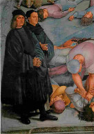 Art - Peinture Religieuse - Orvieto - Cathédrale - Détail De L'Antéchrist - Portrait De Luca Signorelli Et Beato Angelic - Quadri, Vetrate E Statue
