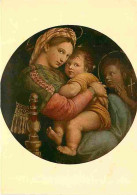 Art - Peinture Religieuse - Rapahel Sanzio - La Vierge à La Chasse - CPM - Voir Scans Recto-Verso - Quadri, Vetrate E Statue