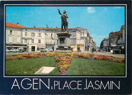 47 - Agen - Place Jasmin - Fleurs - Automobiles - CPM - Voir Scans Recto-Verso - Agen