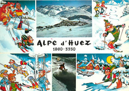 38 - Alpe D'Huez - Multivues - Dessin Humoristique - Hiver - Neige - CPM - Voir Scans Recto-Verso - Other & Unclassified