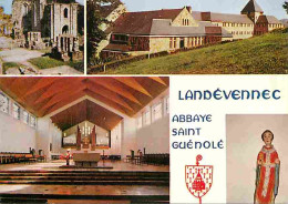 29 - Landevennec - L'Abbaye Saint Guénolé - Multivues - Art Religieux - Blasons - Voir Scans Recto Verso  - Landévennec