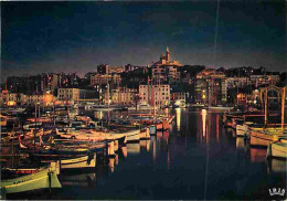 13 - Marseille - Le Vieux Port - Notre Dame De La Garde - Vue De Nuit - CPM - Voir Scans Recto-Verso - Oude Haven (Vieux Port), Saint Victor, De Panier