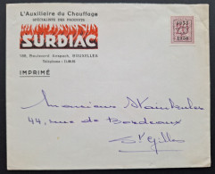 Typo 654 (1955 - 1956) - Envelop Chauffage SURDIAC - Typos 1951-80 (Chiffre Sur Lion)