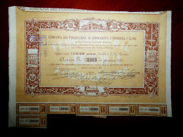 Compañía Del Ferrocarril De Amorebieta á Guernica Y Luno 1888 Spain,share Certificate - Spoorwegen En Trams