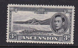 Ascension: 1938/53   KGVI    SG42b    3d  Black & Grey  [Perf: 13]    MH - Ascension (Ile De L')